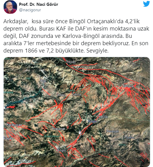 Bingöl'deki deprem sonrası Naci Görür'den korkutan açıklama - Resim : 1