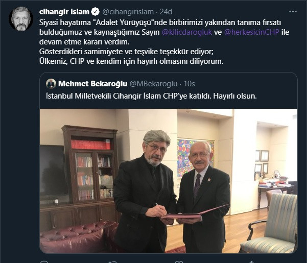 CHP'ye katılan Cihangir İslam'dan ilk açıklama - Resim : 1