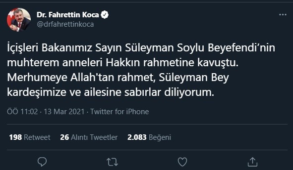 Süleyman Soylu'nun annesi Servet Soylu hayatını kaybetti - Resim : 1