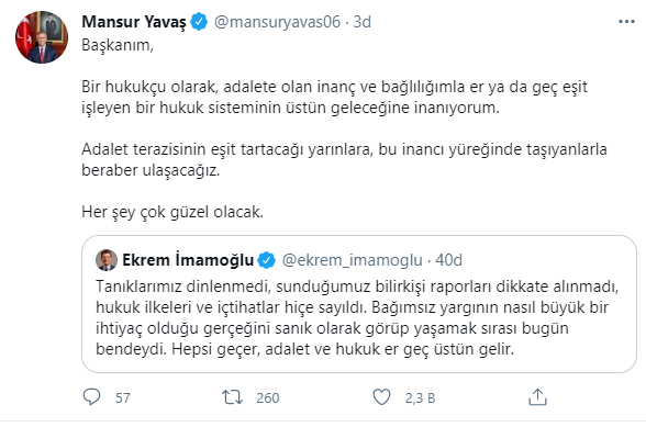 Mansur Yavaş'tan Ekrem İmamoğlu'na destek - Resim : 1
