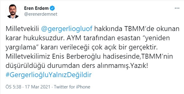 Eren Erdem: TBMM'nin düştüğü durumdan ders alınmamış - Resim : 1