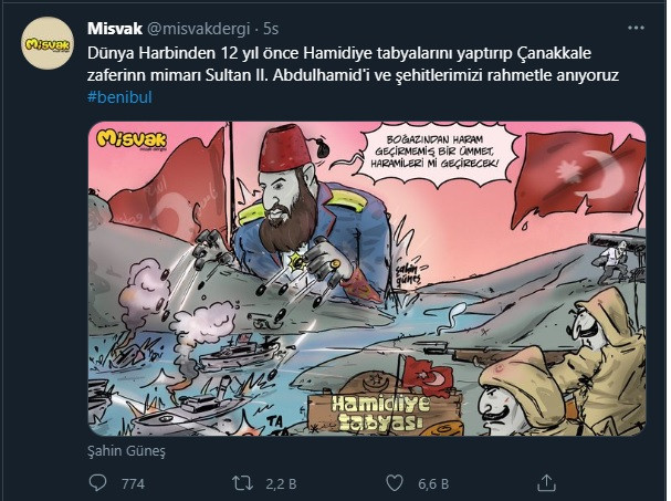 İslamcı Misvak'tan tepki çeken 18 Mart karikatürü - Resim : 1
