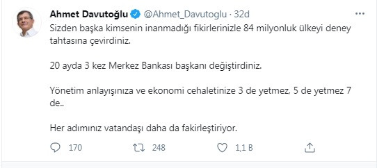 Davutoğlu'ndan Naci Ağbal yorumu: Ekonomi cehaletinize 3 de yetmez, 5 de yetmez 7 de - Resim : 1