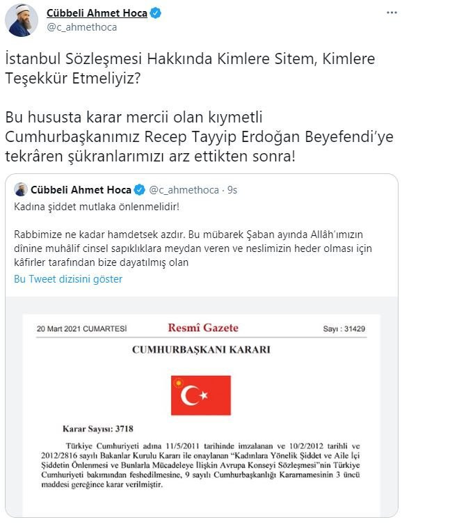 Cübbeli Ahmet'ten Davutoğlu ve Babacan'a tehdit, Erdoğan'a teşekkür! - Resim : 1