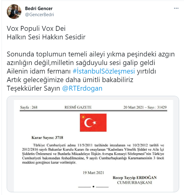 Pedofiliyi savunan profesörden Erdoğan'a İstanbul Sözleşmesi teşekkürü - Resim : 1