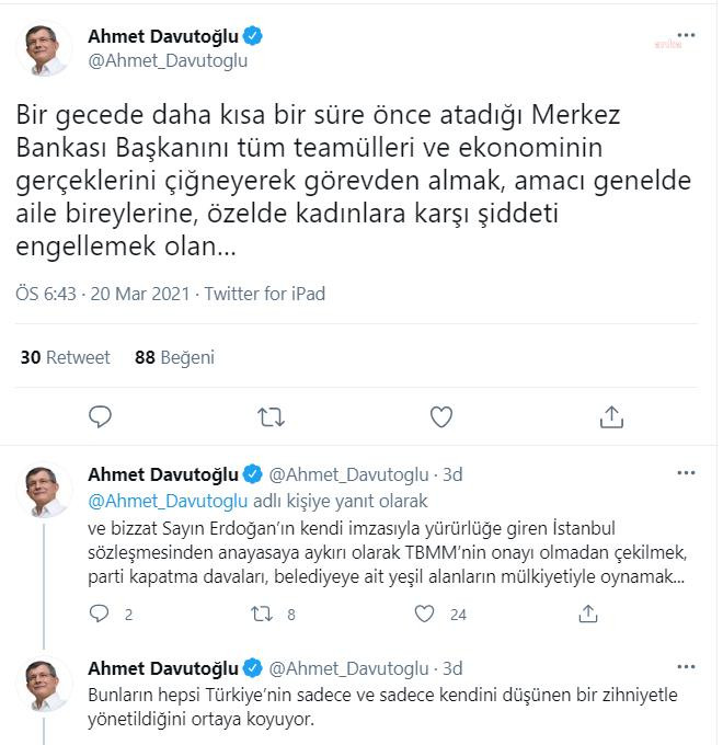 Davutoğlu: Erdoğan için artık amaç her şeyi feda etmek pahasına iktidarda kalmak - Resim : 1