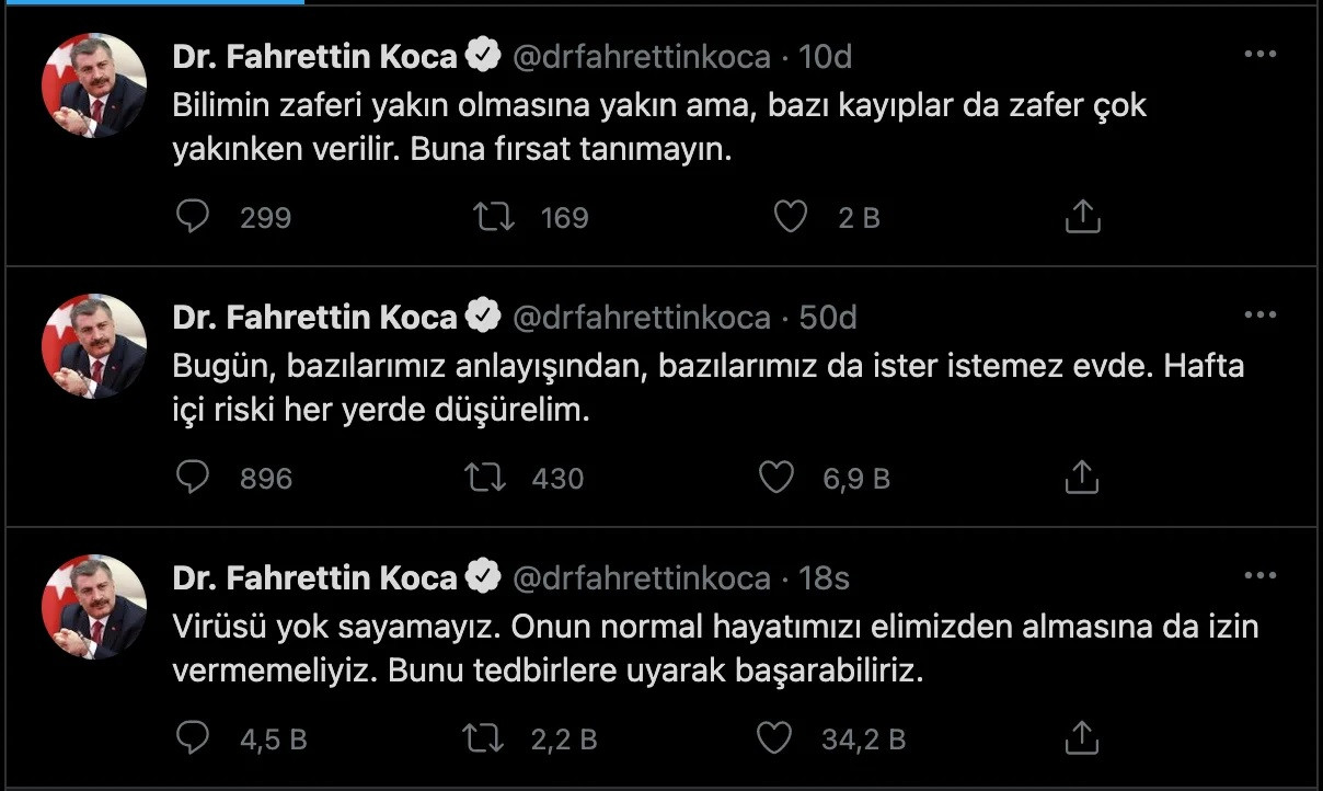 Fahrettin Koca: Hafta içi riski her yerde düşürelim - Resim : 1