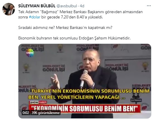 CHP'li vekilden doların rekor kırması sonrası Erdoğan hatırlatmalı videolu paylaşım - Resim : 2