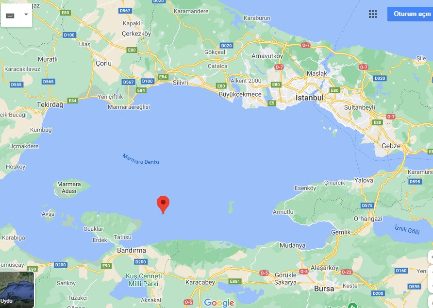 Marmara Denizi'nde Erdek açıklarında deprem - Resim : 1