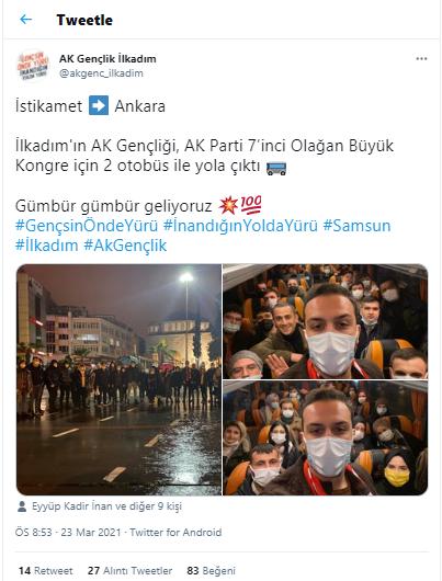 AKP'nin maskesiz, sosyal mesafesiz 'lebaleb' otobüsleri! İşte çifte standardın görüntüleri - Resim : 1