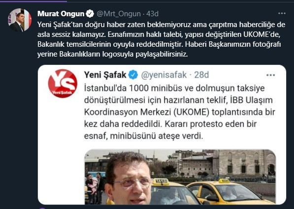Murat Ongun'dan Yeni Şafak'a: Doğru haber zaten beklemiyoruz ama... - Resim : 1