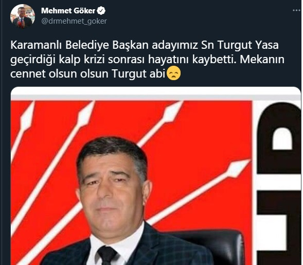 CHP'li belediye başkan adayı Turgut Yasa hayatını kaybetti - Resim : 1