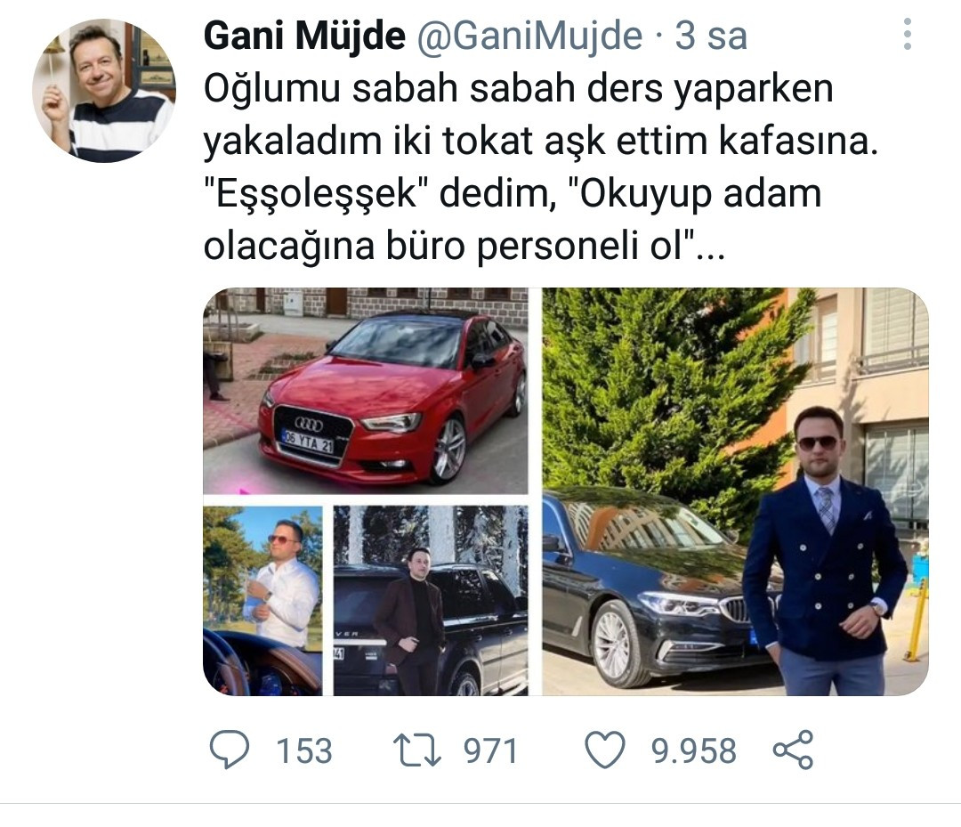 Gani Müjde'den Ayvatoğlu göndermesi: ‘Okuyup adam olacağına büro personeli ol' - Resim : 1