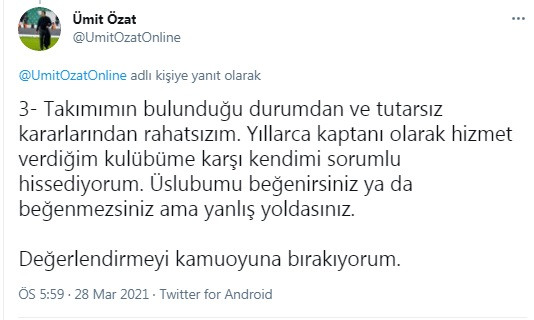 Ümit Özat'tan Fenerbahçe'nin açıklamasına Aziz Yıldırım göndermeli 3 maddelik yanıt - Resim : 3