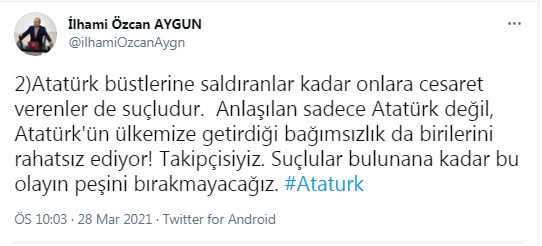 Tekirdağ'da neler oluyor? Atatürk heykellerine bir günde üçüncü alçak saldırı - Resim : 2