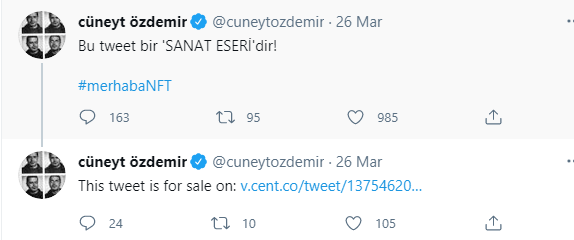 Cüneyt Özdemir 'sanat eseri' dediği tweetini ne kadara sattı? - Resim : 1
