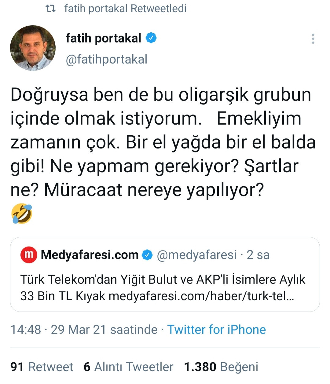 Fatih Portakal'dan maaş isyanı: Ben de istiyorum! - Resim : 1
