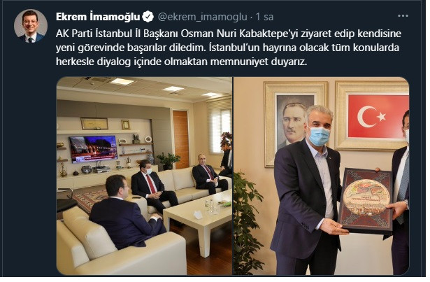 Ekrem İmamoğlu'ndan AKP İstanbul İl Başkanı'na sürpriz ziyaret - Resim : 1