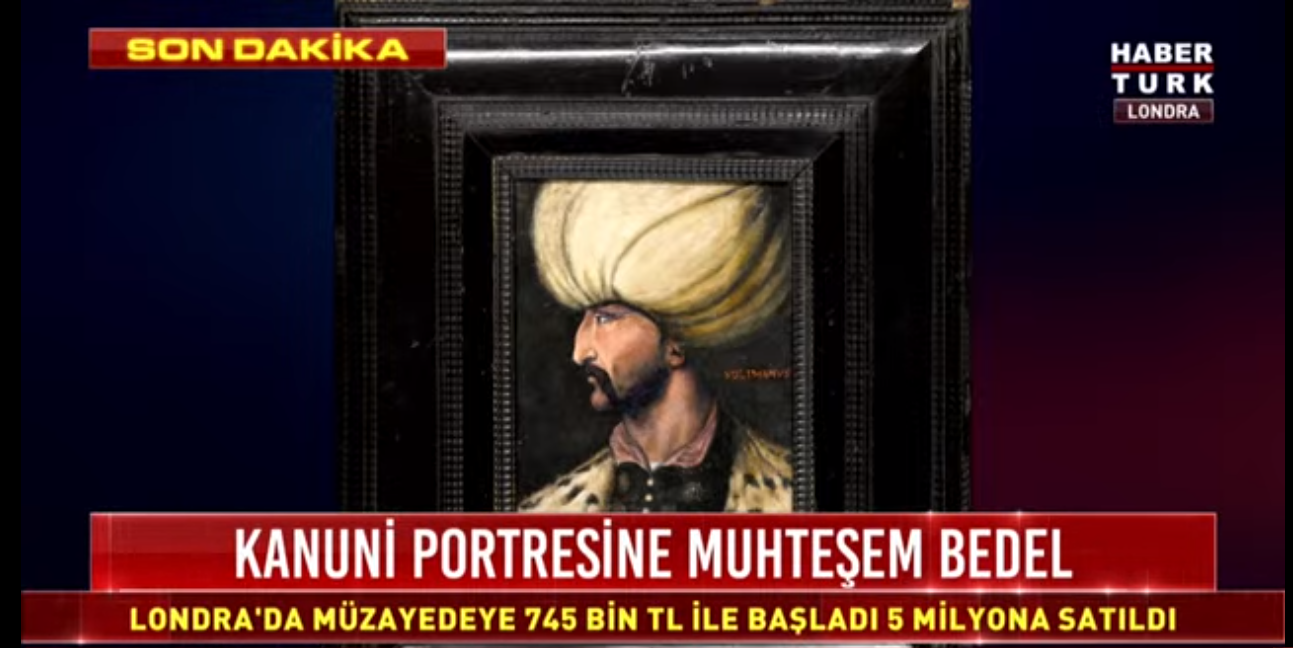 Kanuni Sultan Süleyman'ın 16. yüzyılda yapılan portresi rekor fiyata satıldı - Resim : 1