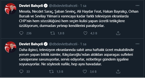 Devlet Bahçeli isim isim gazetecileri hedef gösterdi! - Resim : 1