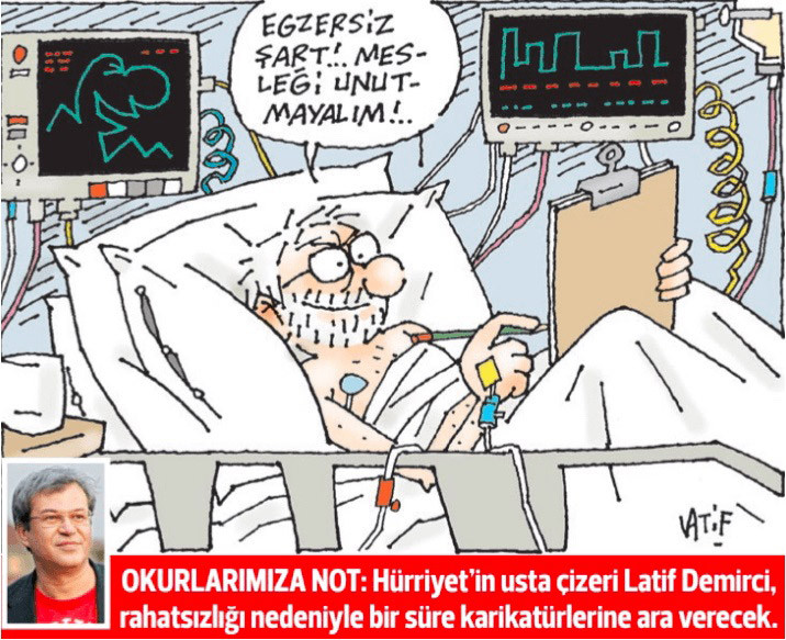 Hürriyet'in usta karikatür sanatçısından kötü haber - Resim : 1