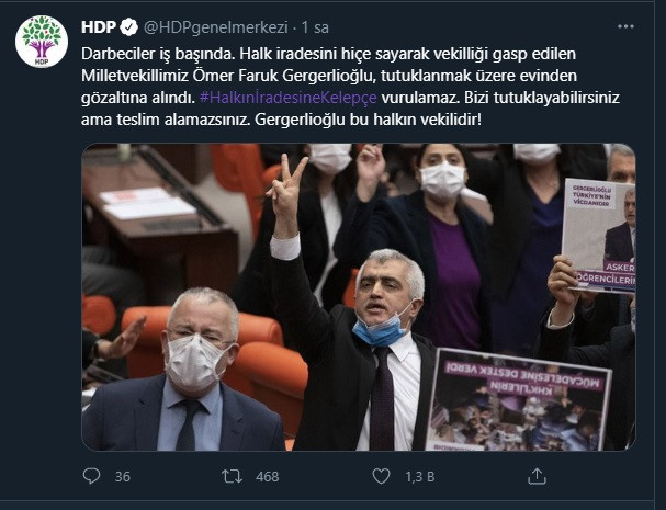 HDP'den Ömer Faruk Gergerlioğlu açıklaması! - Resim : 2
