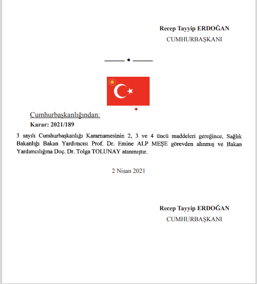 Erdoğan, Fahrettin Koca'nın yardımcısını görevden aldı - Resim : 2