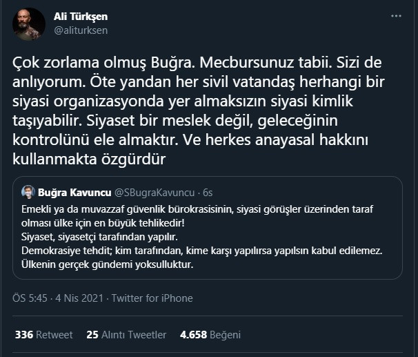 Buğra Kavuncu ve Ali Türkşen arasında 'amirallerin bildirisi' tartışması - Resim : 2