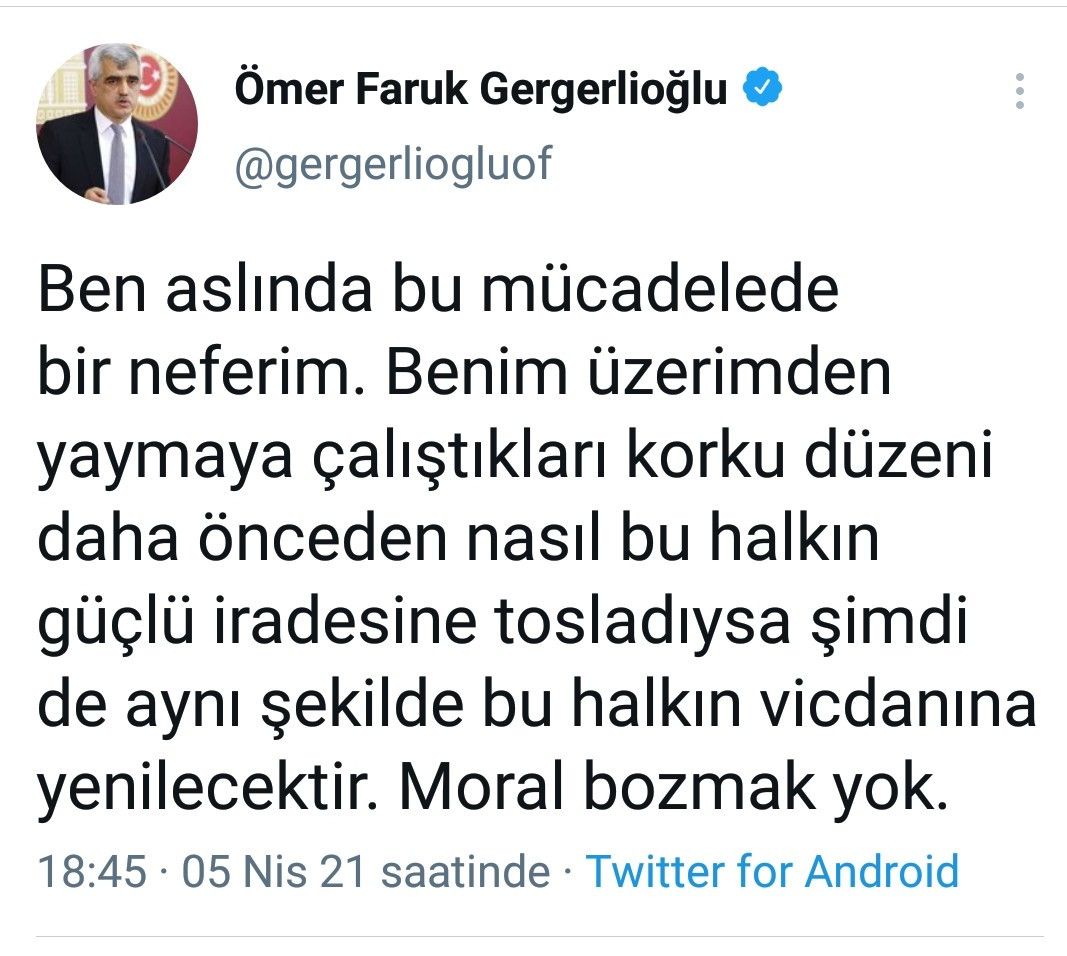 Tutuklanan Ömer Faruk Gergerlioğlu'ndan açıklama: 'Biz zindanda da olsak milletin vekiliyiz' - Resim : 5