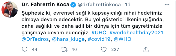 Fahrettin Koca: Daha sağlıklı ve daha adil bir dünya için çalışmaya devam edeceğiz - Resim : 1