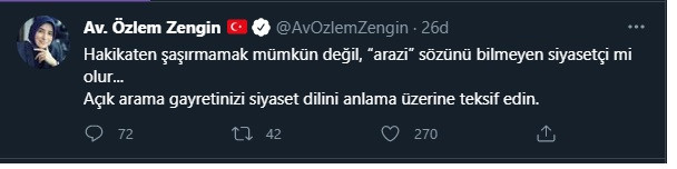 AKP'li Özlem Zengin'den garip tweet: Genel Başkanımız arazi! - Resim : 3
