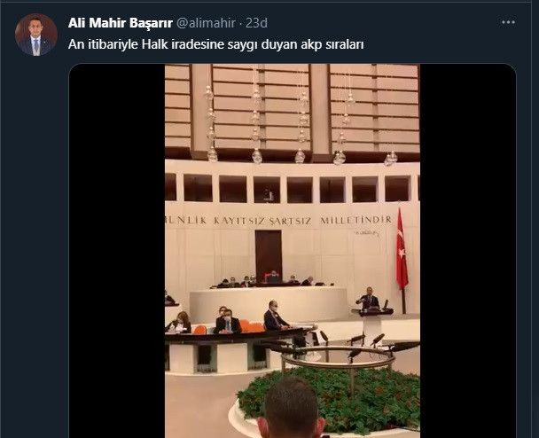 Meclis'te halkın iradesine 'saygı duyan' AKP sıraları bomboş kaldı - Resim : 1