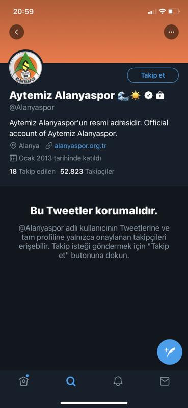 Beşiktaş'a yenilen Alanyaspor, Twitter hesabını gizledi! - Resim : 1