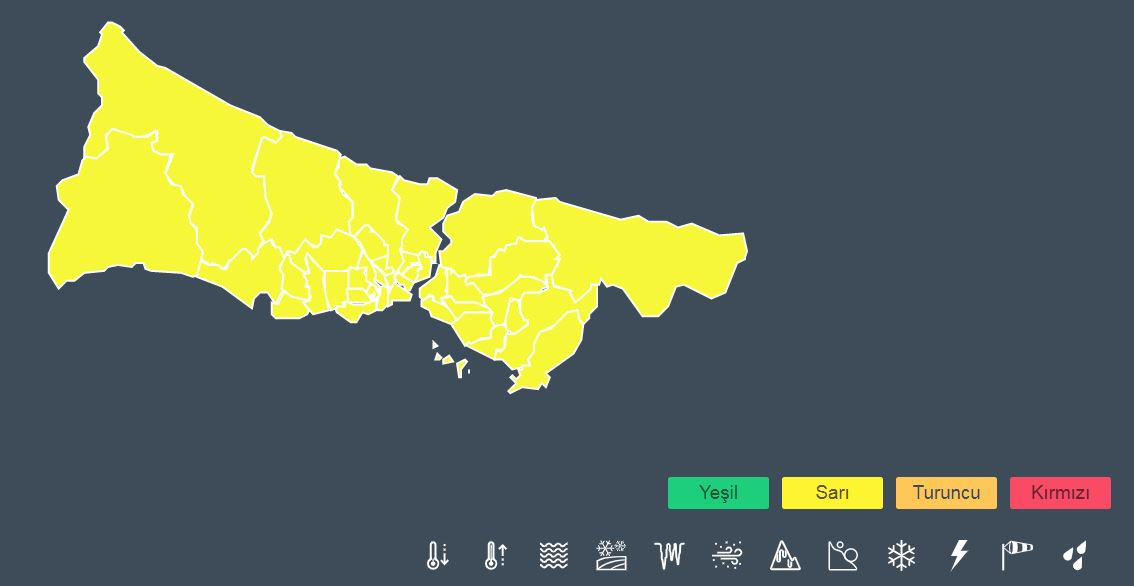 Meteorolojiden İstanbul için sarı alarm - Resim : 1