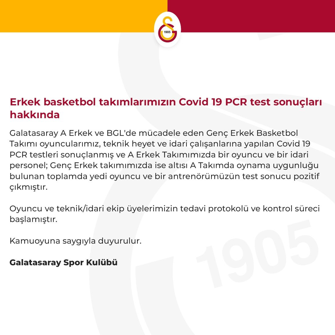 Galatasaray Basketbol'da koronavirüs şoku - Resim : 1