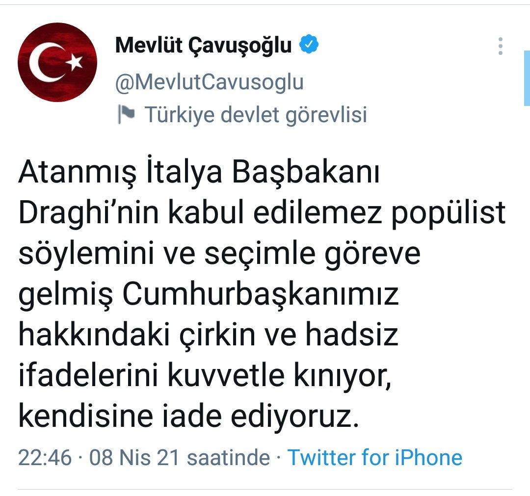 Mevlüt Çavuşoğlu'ndan İtalya Başbakanı'na tepki: 'Çirkin ve hadsiz ifadelerini kendisine iade ediyoruz' - Resim : 1