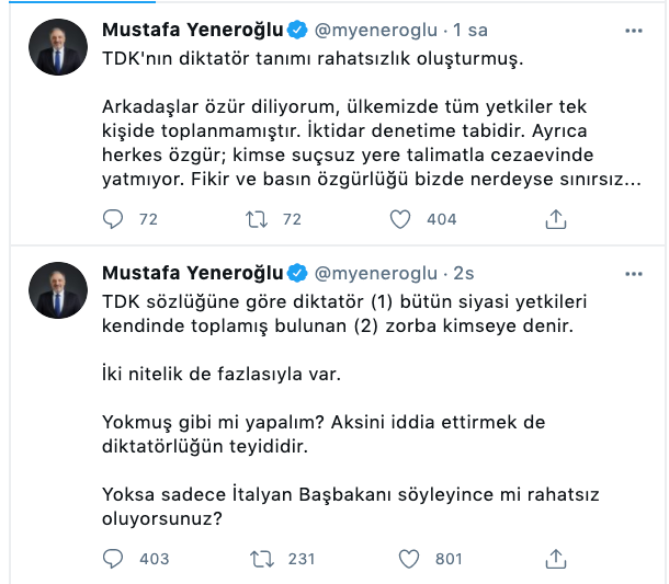 Mustafa Yeneroğlu’ndan ‘diktatör’ çıkışı: Yokmuş gibi mi yapalım? - Resim : 1