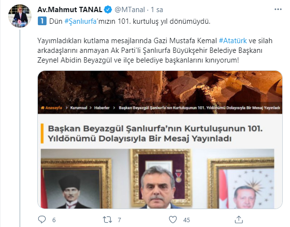 CHP'li Tanal'dan AKP'li belediye başkanına tepki: Atatürk'ü neden görmezden geldiniz? - Resim : 2