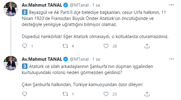 CHP'li Tanal'dan AKP'li belediye başkanına tepki: Atatürk'ü neden görmezden geldiniz? - Resim : 3