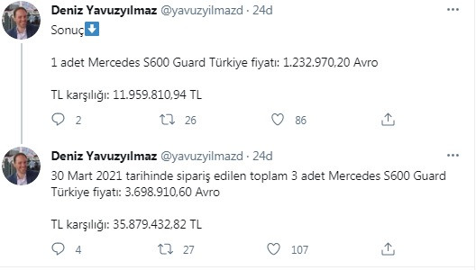 Erdoğan için alınan 3. makam aracının da fiyatı belli oldu: 'Bu patates, soğan değil! Mercedes S600 Guard' - Resim : 3