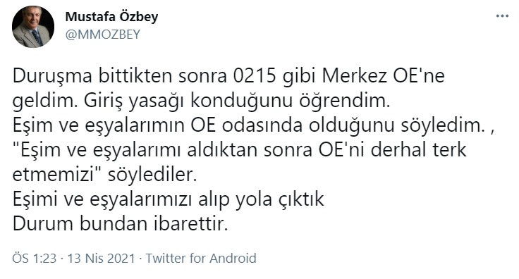 Montrö bildirisine imza atan emekli amirale giriş yasağı: Mustafa Özbey orduevine alınmadı! - Resim : 1