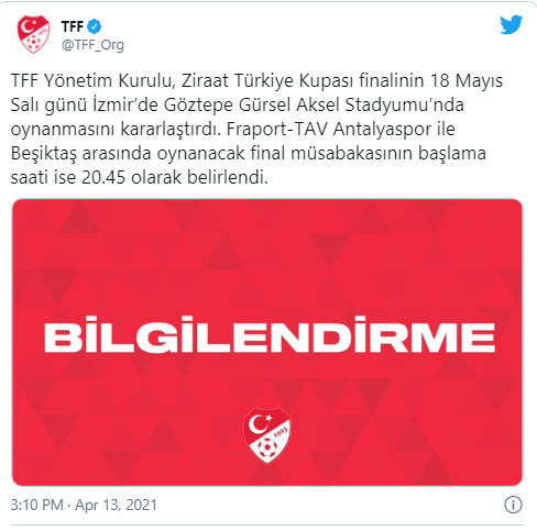 Ziraat Türkiye Kupası finalinin tarihi açıklandı - Resim : 1