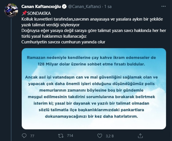 Canan Kaftancıoğlu: Avukat ilçe başkanımıza iki satır yazı gösterip... - Resim : 1