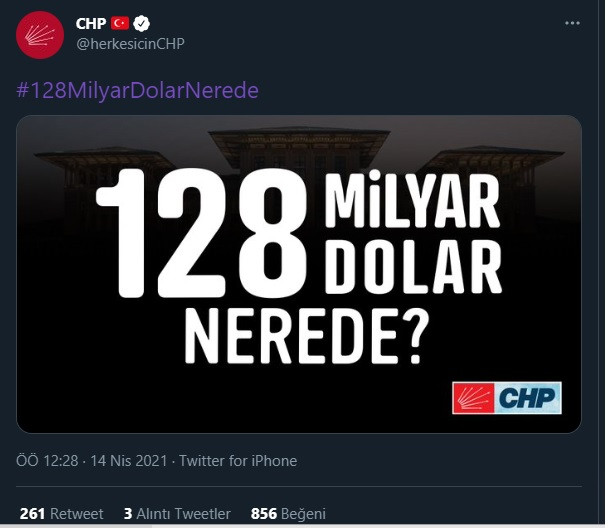 '128 milyar dolar nerede?' afişleri sökülmeye başlandı, CHP bu tweeti attı! - Resim : 1