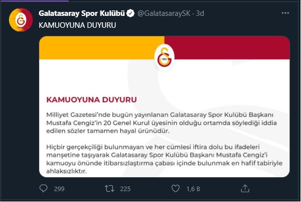 Galatasaray'dan flaş Mustafa Cengiz açıklaması - Resim : 2