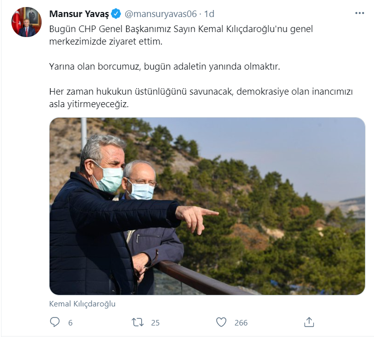 Mansur Yavaş'tan Kılıçdaroğlu ziyareti sonrası açıklama: Demokrasiye olan inancımızı asla yitirmeyeceğiz - Resim : 1