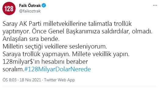 CHP Sözcüsü Faik Öztrak'tan AKP'li vekillere: 'Saray'a trollük yapmayın. Millete vekillik yapın!' - Resim : 2