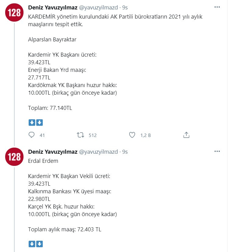CHP'li vekil bu kez de AKP'lilerin KARDEMİR'deki maaşlarını ifşa etti! - Resim : 1