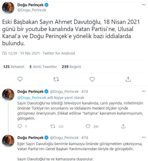 Sermaye iddiası kavga çıkardı: Perinçek'ten Davutoğlu'na flaş çağrı - Resim : 2