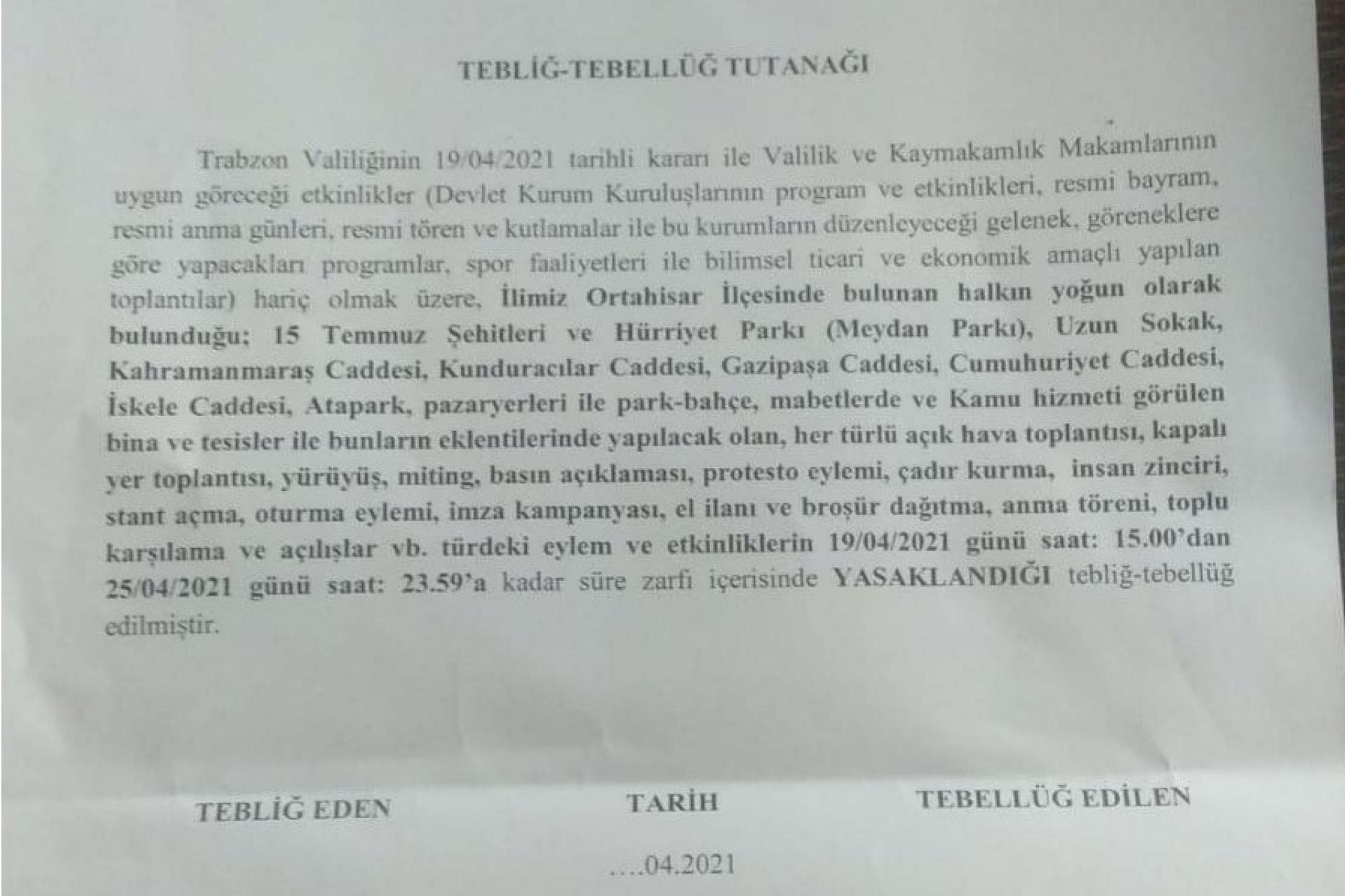 Metin Lokumcu davası öncesi Trabzon Valiliği'nden pandemi bahanesiyle yasak geldi! - Resim : 3